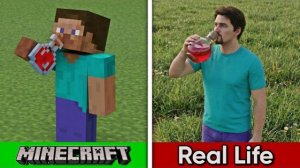 ДЕЙСТВИЕ ЗЕЛИЙ 🧪 ИЗ МАЙНКРАФТА В РЕАЛЬНОЙ ЖИЗНИ! MINECRAFT В РЕАЛЬНОСТИ: ЗЕЛЬЯ! РЕАКЦИЯ! 😻😺😽😸🙀