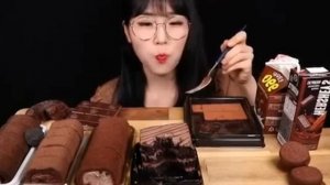 Мукбанг сладости Еда на камеру  Корейский мукбанг
