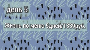 Жизнь по меню//день 5//бюджет 1339руб