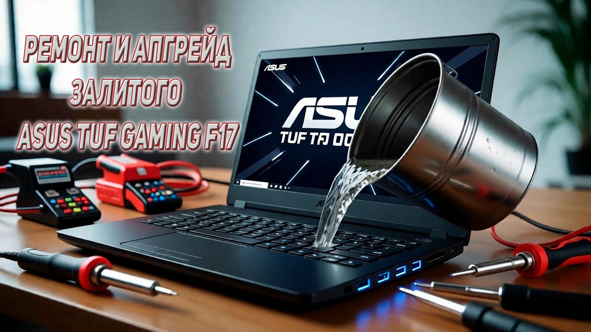 Ремонт и апгрейд залитого Asus Tuf Gaming F17