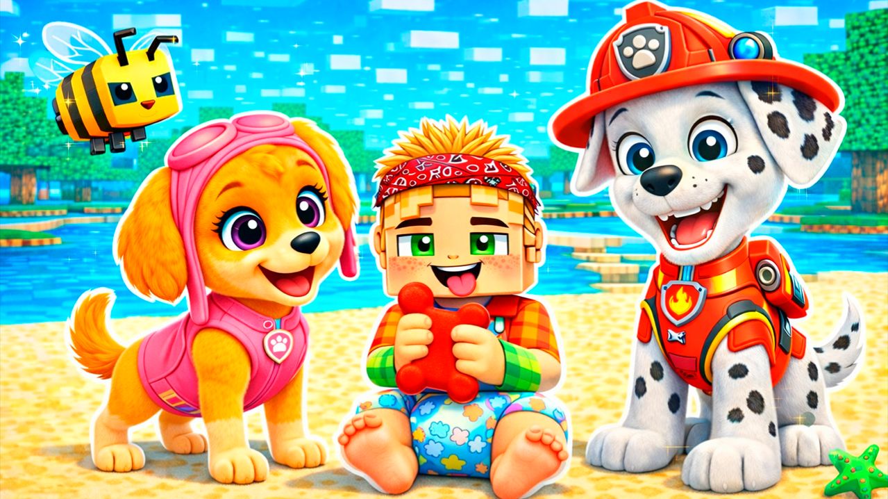 МЕНЯ ПРИЮТИЛИ в СЕМЬЮ ЩЕНЯЧИЙ ПАТРУЛЬ! Я СТАЛ РЕБЁНКОМ СКАЙ МАРШАЛ в МАЙНКРАФТ МУЛЬТИК