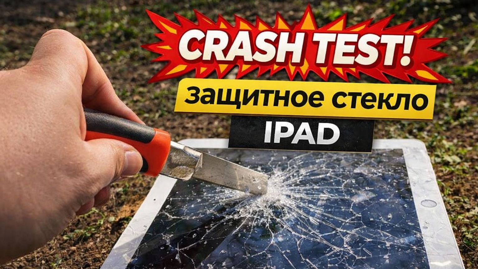 crahs test защитного стекла для ipad