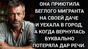 Она приютила беглого мигранта на своей даче и уехала в город, а когда вернулась потеряла дар речи.