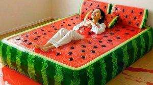 Какую из этих сумасшедших кроватей ты выберишь? 🍉🛌  Супер приятное АСМР