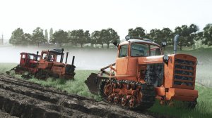 FS25 Пахота гусеничными тракторами ДТ-75, T-4, ДТ-75 Казахстан