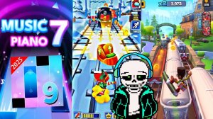 Я Сансито 44рито играю в Пианино Фонк и Subway surfers