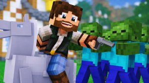 ЗОМБИ НАПАЛИ НА ДЕРЕВНЮ В МАЙНКРАФТ! ДЕНЬ 19. ЗОМБИ АПОКАЛИПСИС В МАЙНКРАФТ