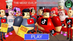 Боссы YOUTUBE против боссов TIKTOK! ПОБЕГ БАРРИ ИЗ ТЮРЬМЫ! #roblox #obby