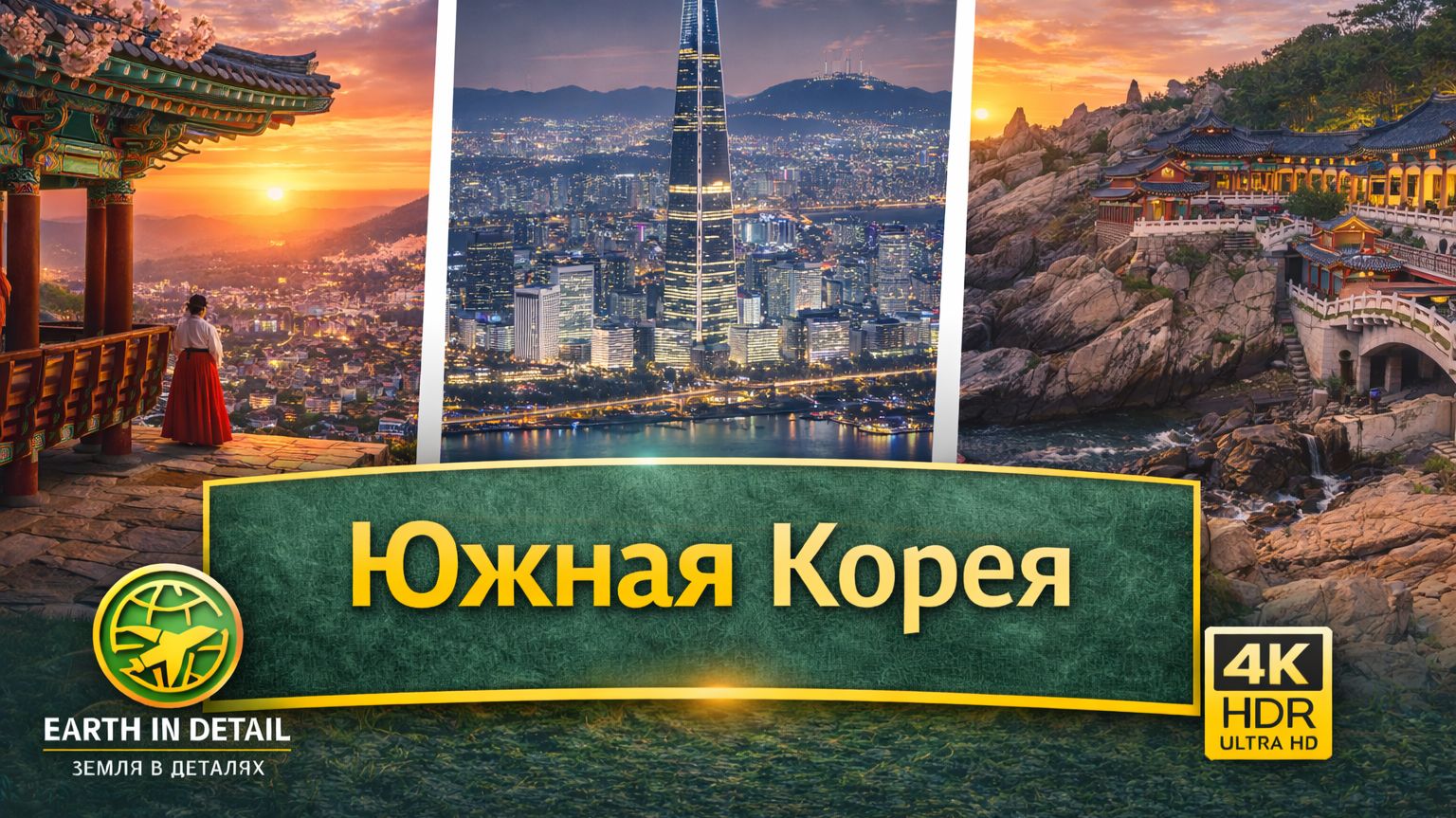 🌍 Добро пожаловать в удивительное путешествие по Южной Корее 4K HDR Ultra HD
