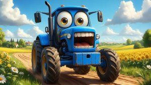 Синий трактор мультик созданный нейросетью. Мультики для детей.