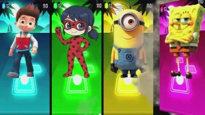 НЕВОЗМОЖНЫЙ ЧЕЛЛЕНДЖ! Спанч Боб 🆚 Миньон 🆚 Леди Баг 🎶 Плитки Хоп Музыкальная Битва