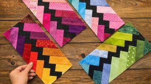 Узор «Елочка» в лоскутном шитье! Пошаговый мастер-класс, который подойдет для начинающих