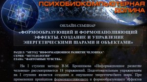 0037. 05.02.2011 Вебинар. Формообразующий и формонаполняющий эффекты