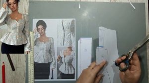 Моделирование. Идеальный жакет с баской - стройнит и подчёркивает талию. Выкройка № 1989.