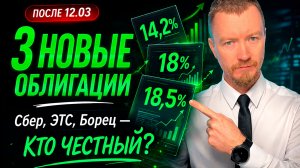 Сбер, ЭТС, Борец: кто честный? Разбираю 3 новые облигации после 12.03