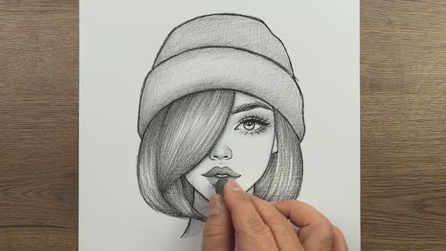 Как шаг за шагом нарисовать красивую девушку — простой портрет карандашом