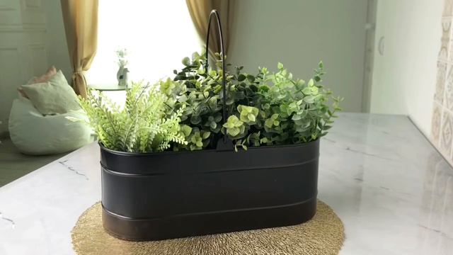 Декоративное кашпо КАРБОНИКО большое, металл, 33х15 см, 2033120/9716830