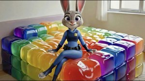 Джуди из Зверополиса отдыхает на мягких кроватей. Мультики для детей.