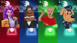 К-Поп Охотники на Демонов 🆚 Крипто Спасатель 🆚 Влад и Ники 🆚 Шериф Лабрадор 🐾 Плитки Хоп