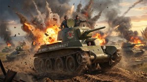 War Thunder — Танковый штурм | БТ-7 в бою | PS5