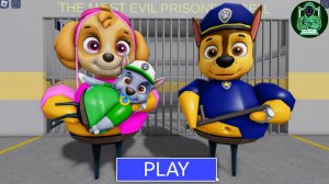 ЩЕНЯЧИЙ ПАТРУЛЬ! СКАЙ С МАЛЫШОМ РОККИ! БАРРИ СБЕЖАЛ ИЗ ТЮРЬМЫ! #Роблокс #обби