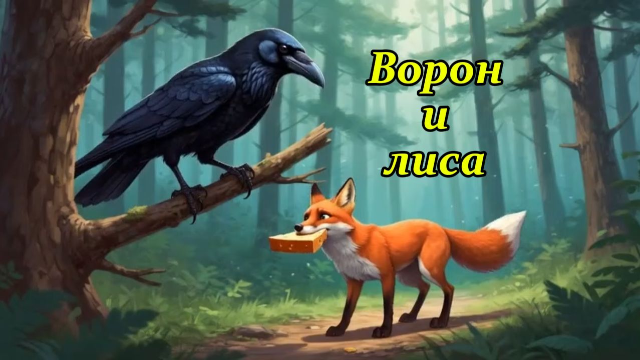 Ворон и лиса. Музыкальный клип.