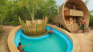 Топ 3 бамбуковых вилл с бассейном, построенных с помощью примитивных технологий.