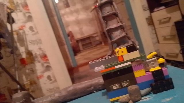 макет АЭС  Lego и пластилин