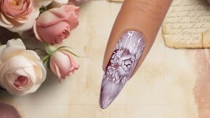 Весенний дизайн плоской кистью с растекашками. МК