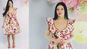 Сарафан на запах с юбкой солнце сшить своими руками часть 1