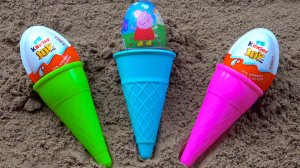 Игрушки Киндер Сюрпризы и  Свинка Пеппа | Мультики для для детей и Песенки для малышей