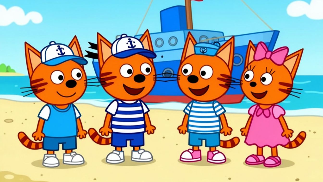 😺ТРИ КОТА: МОРСКОЕ ПРИКЛЮЧЕНИЕ | Развивающие мультфильмы для детей
