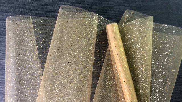 Ткань для декорирования ИСКРЯЩАЯСЯ ПАУТИНКА, золотой, 200х39 см, 767614000