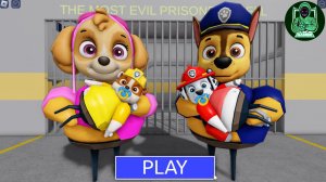 ЩЕНЯЧИЙ ПАТРУЛЬ! СКАЙ С КРОШКОЙ РУБЛОМ! БАРРИ СБЕЖАЛ ИЗ ТЮРЬМЫ! #Роблокс #обби