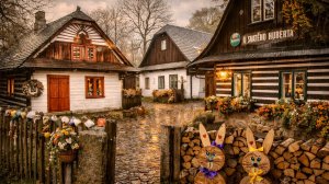 Чехия – Самая красивая традиционная деревянная деревня | Betlém Hlinsko UNESCO | 4K