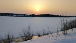 Вечерняя весенняя прогулка. Закат на реке ( 12 марта)