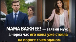 Мама важнее! — заявил муж, а через час его жена уже стояла на пороге с чемоданом