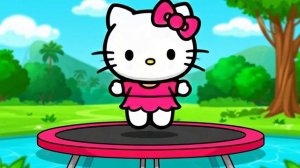 Хэллоу Китти на батуте