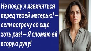 Истории со Смыслом/Не поеду я извиняться перед твоей матерью! — если встречу её ещё хоть раз!...
