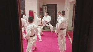 Тренировки Алексея и Ксюши. Карате. Ксюша крайний раз тренировалась в этом зале