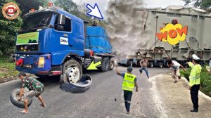 Невероятные навыки вождения – гигантский грузовик устраивает настоящий хаос на дороге!