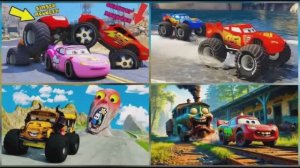 Молния Маккуин 🆚 Тачки Пауки Мутанты 🕷️ Невозможный Челлендж — Плитки Хоп