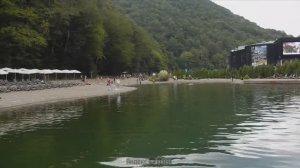 Суперское искусственное озеро. Курорт Роза Хутор. Наш отпуск..