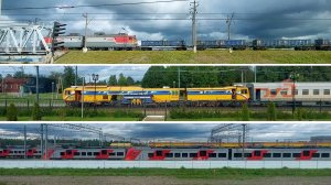 Поездка на поезде Аврора из Санкт-Петербурга в Москву - Вид из окна поезда со 2 этажа