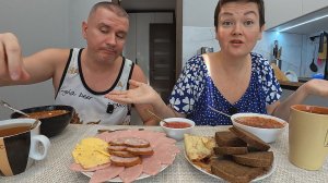 Мукбанг я в ТУПИКЕ! ПРОБЛЕМЫ со спиной усугубили ПРОБЛЕМУ с лишним ВЕСОМ! Семейный обед в России