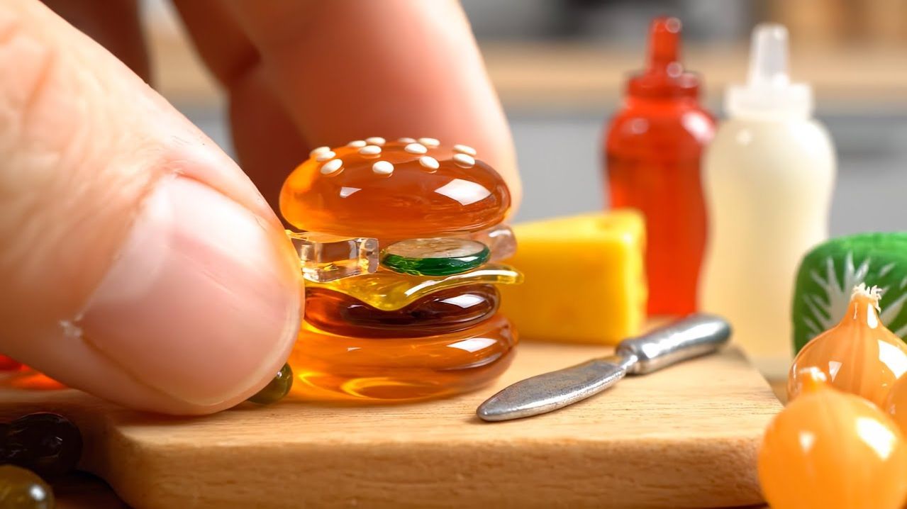 АСМР НАРЕЗКА СТЕКЛЯННОГО БУРГЕРА 🍔!!! РЕЖЕМ СТЕКЛЯННЫЙ ФАСТФУД 🌭 🍟! МЕГА-БАЛДЕЖ! РЕАКЦИЯ! 😼😽🙀