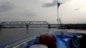 теплоход Максим Горький на подходе к городу Красноярск май 2024г.