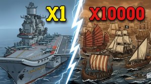 1 АВИАНОСЕЦ РФ против ВСЕХ ПИРАТСКИХ ФЛОТОВ ИСТОРИИ