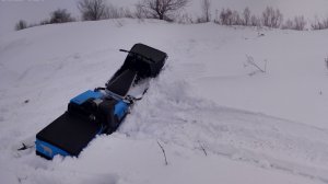 "Засадили" мототолкач по самые уши. Покатушки на Метеоритном озере
