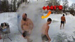 +141°C в Бане Палатке Зимой!  Экстрим Отдых с Твоей Банькой!